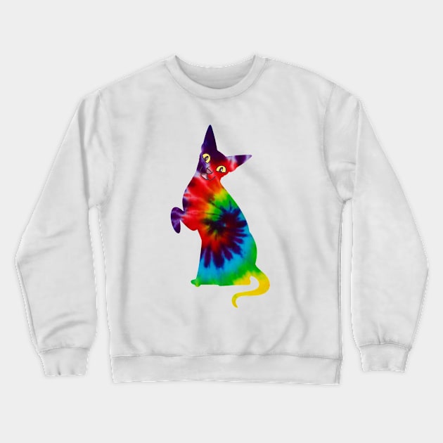 tie dye sphynx cat, Lovers Cats Sphynx Crewneck Sweatshirt by STOREYD